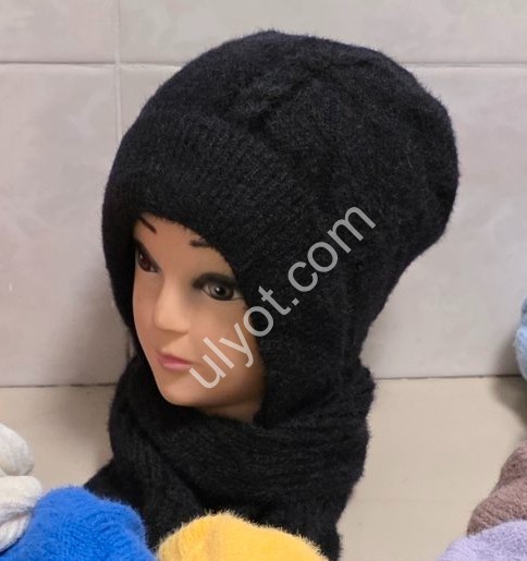 ШАПКА1+ХОМУТ (ONE SIZE 54-58) ФЛИС МИКС 