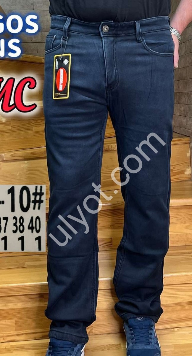 ДЖИНСЫ AVIWGOS (34-44) ФЛИС Т.СИНИЙ 039-12-10
