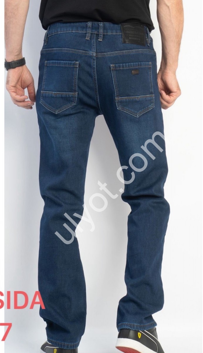 ДЖИНСЫ FANGSIDA (32-42) ФЛИС Т.СИНИЙ 3147