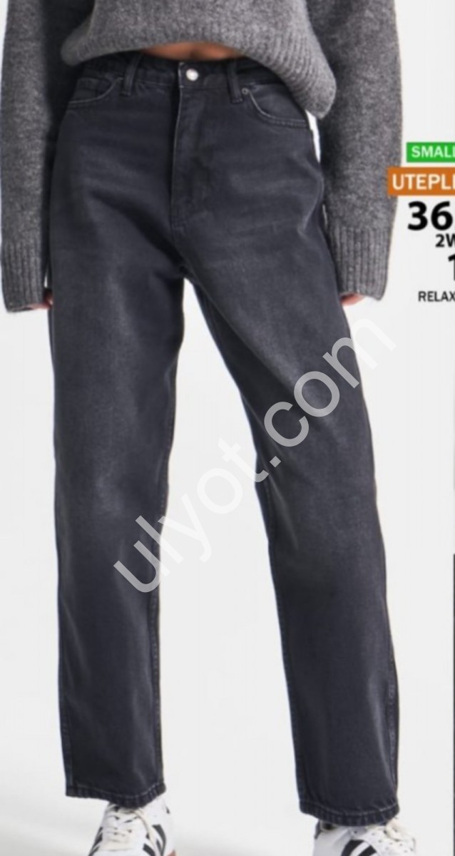 ДЖИНСИ IT'S BASIC (32-36) БАЙКА ГРАФІТ 3622/2w4/1