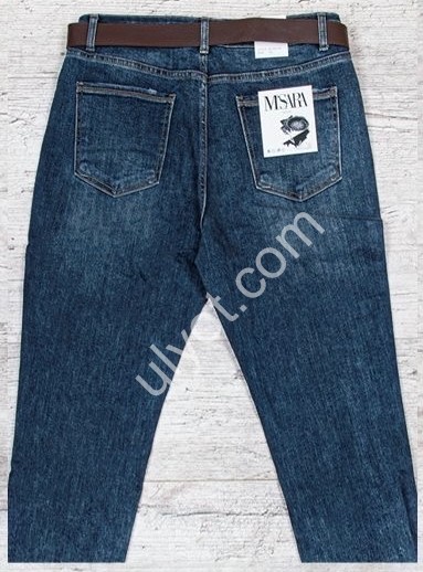 ДЖИНСЫ M.SARA (L-4XL) Т.СИНИЙ 1225-3H