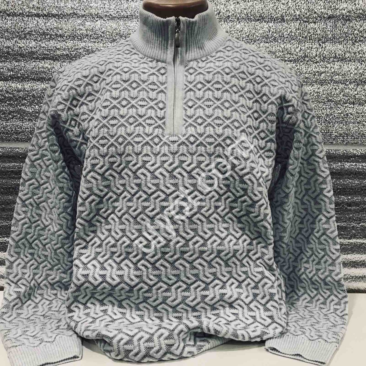 СВИТЕР EVS (L-2XL) СВ.СЕРЫЙ 3023