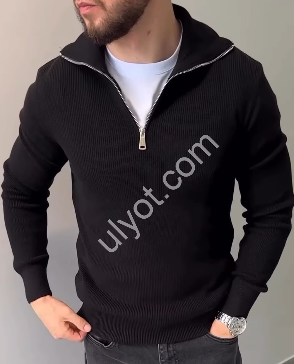 СВИТЕР VIP STONES (M-2XL) ЧЕРНЫЙ 5955