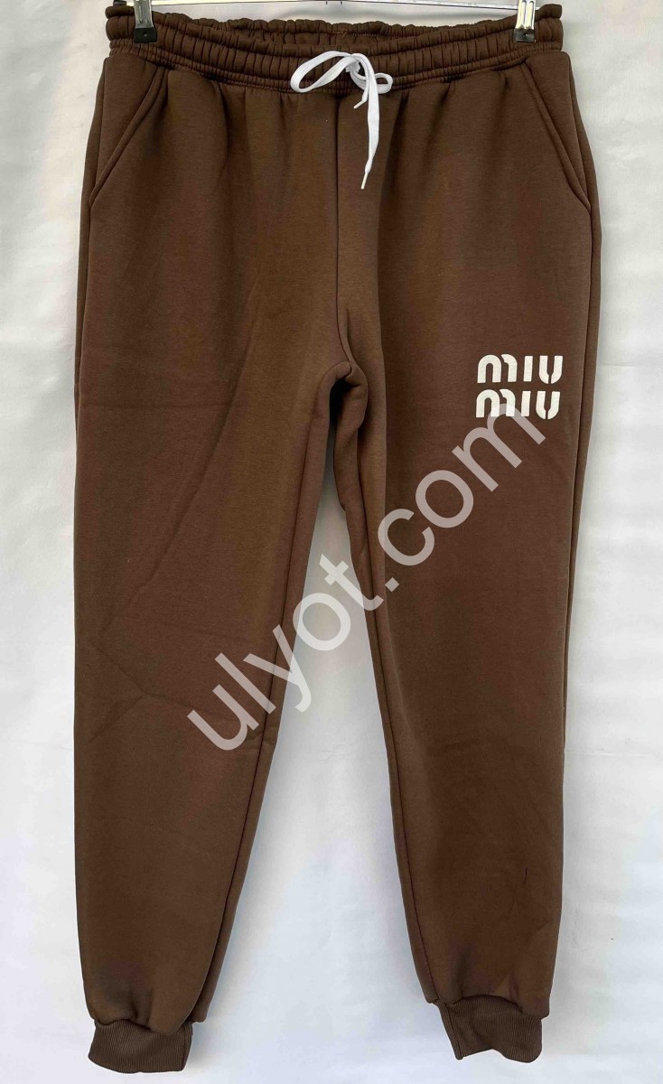 СПОРТ.ШТАНЫ M40 (52-60) ФЛИС МАНЖЕТ ШОКОЛАД 