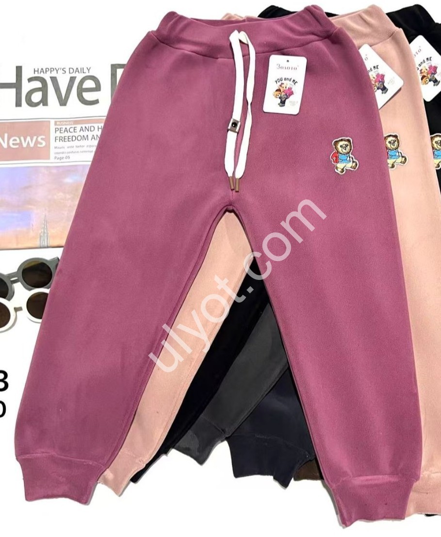 СПОРТ.ШТАНЫ (4-9ЛЕТ) ФЛИС МАНЖЕТ МИКС 655-3