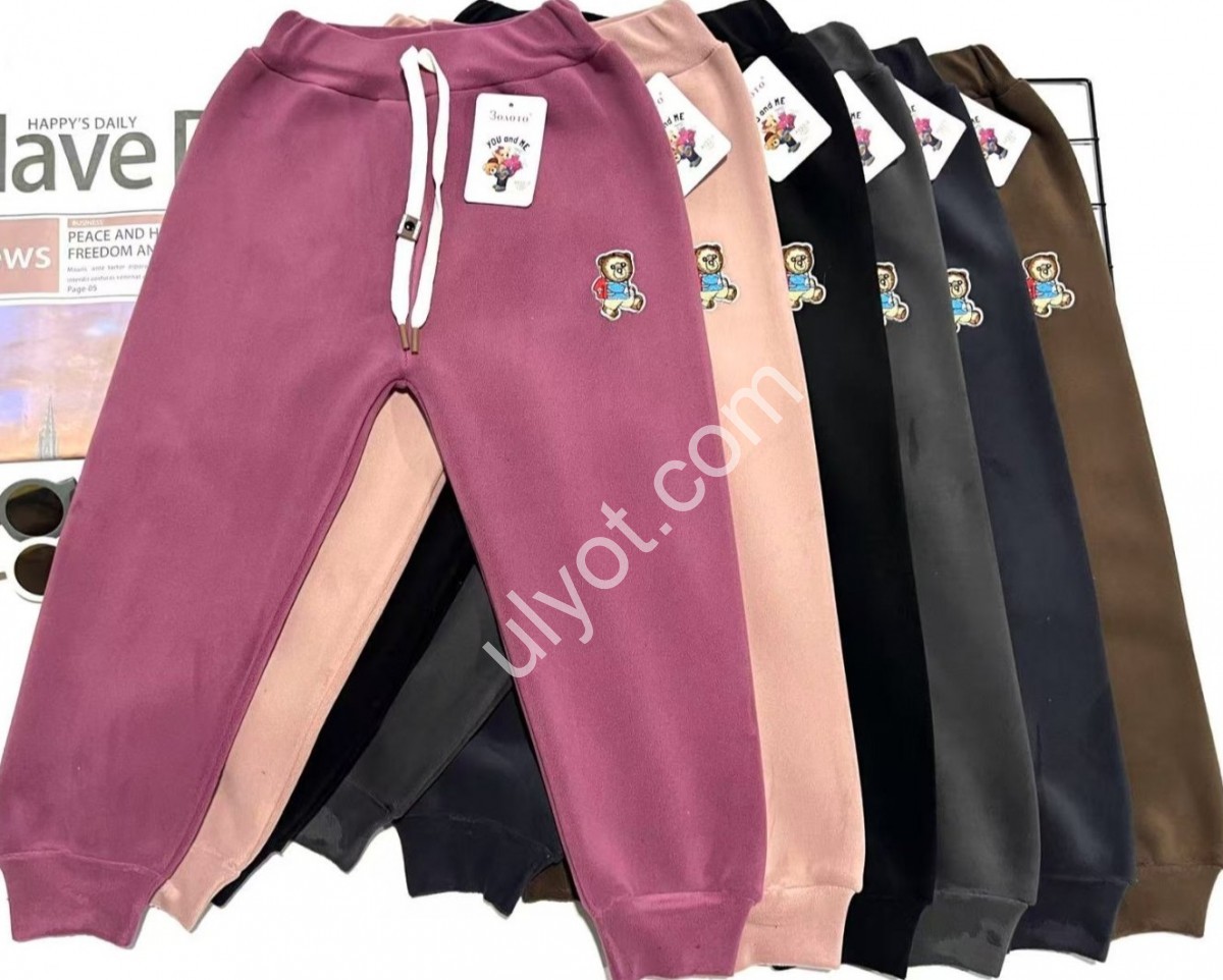 СПОРТ.ШТАНЫ (4-9ЛЕТ) ФЛИС МАНЖЕТ МИКС 655-3