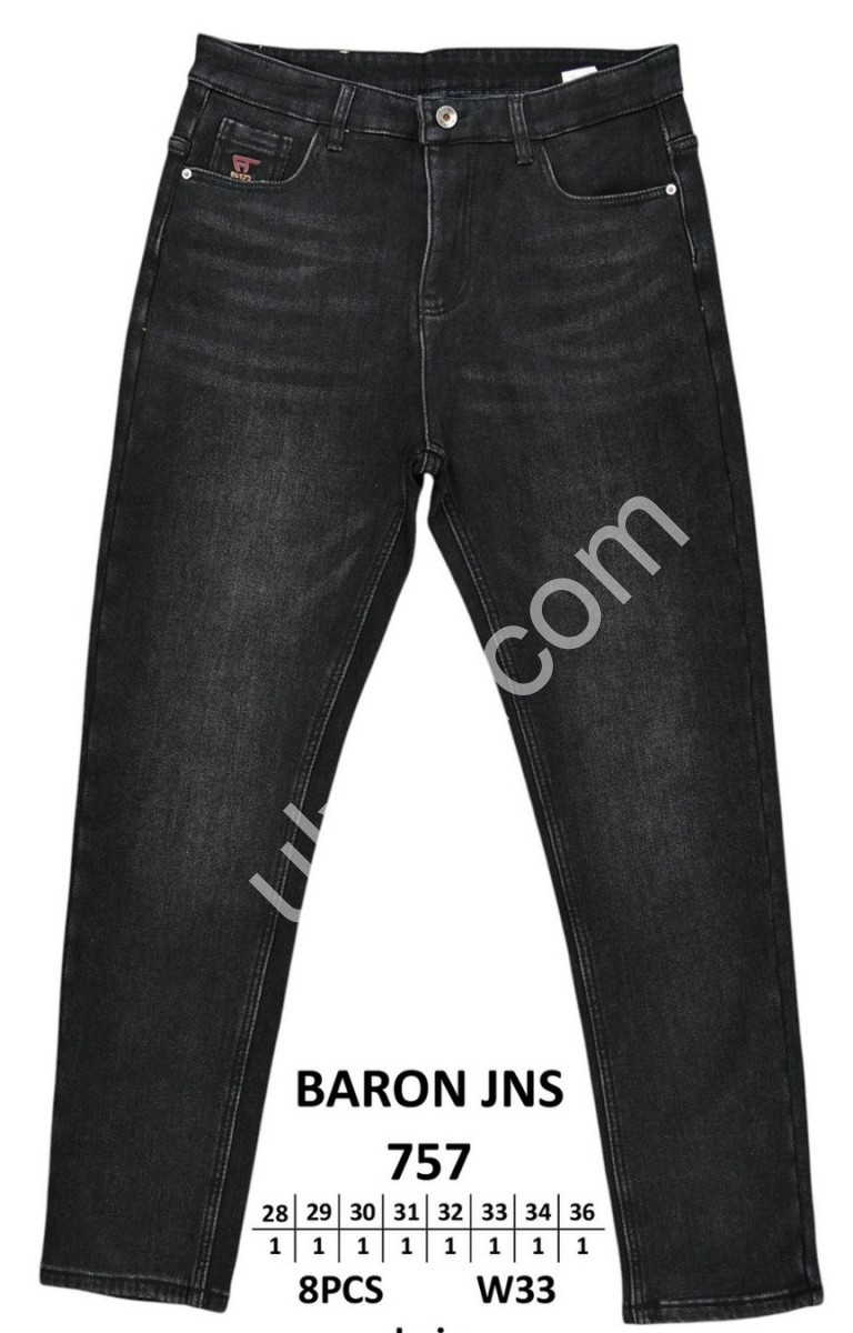 ДЖИНСИ BARON (28-36) ФЛІС ЧОРНИЙ 757
