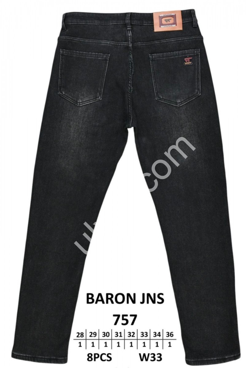 ДЖИНСИ BARON (28-36) ФЛІС ЧОРНИЙ 757