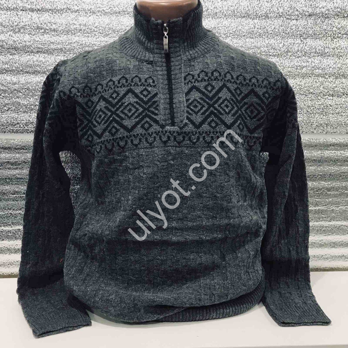 СВІТЕР AYZ (M-XL) ГРАФІТ 614