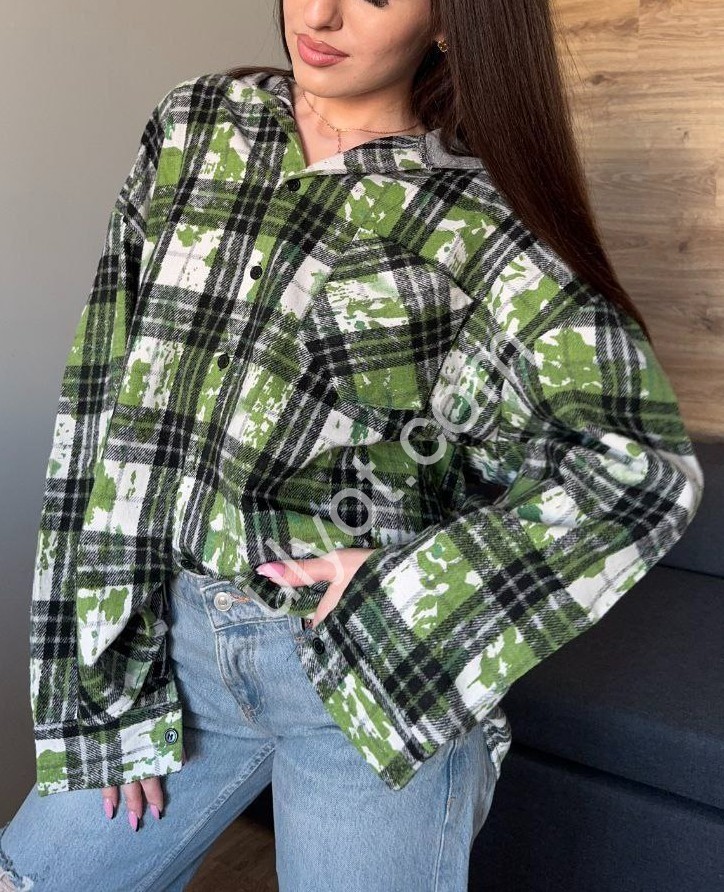 СОРОЧКА (42-48) ЗЕЛЕНИЙ 026