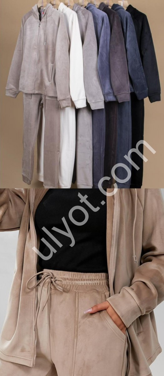 КОСТЮМ JJF (XL-3XL) МЕХ МАНЖЕТ ЧЕРНЫЙ 20113