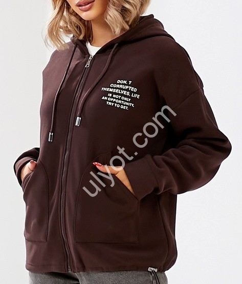 КОФТА JJF (M-3XL) хутро Т.СИНІЙ 27000