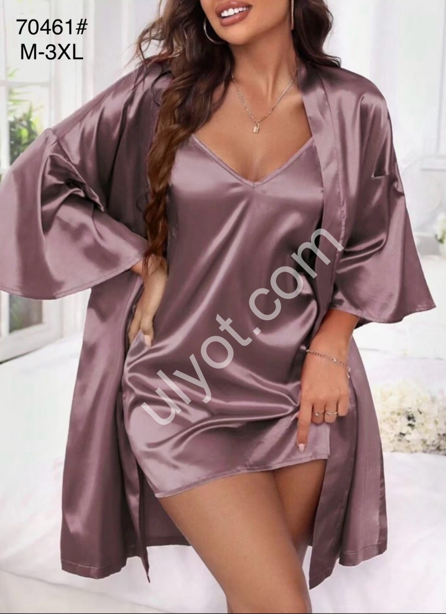 ХАЛАТ 2КА (M-3XL) ЛАВАНДА 70461