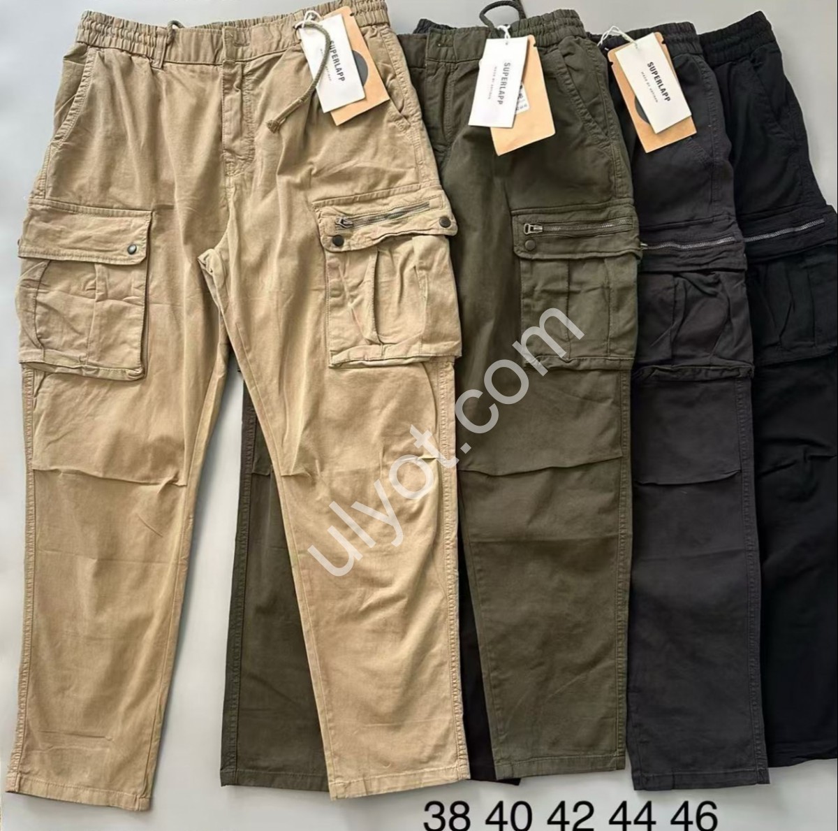 ДЖИНСЫ (38-46) КАРГО ХАКИ 9983