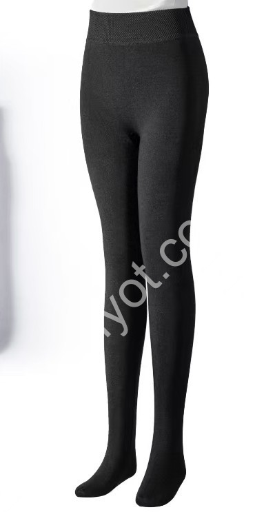 КОЛГОТЫ (L-5XL) МЕХ ЧЕРНЫЙ A202-1