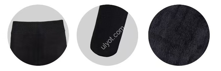 КОЛГОТЫ (L-5XL) МЕХ ЧЕРНЫЙ A202-1