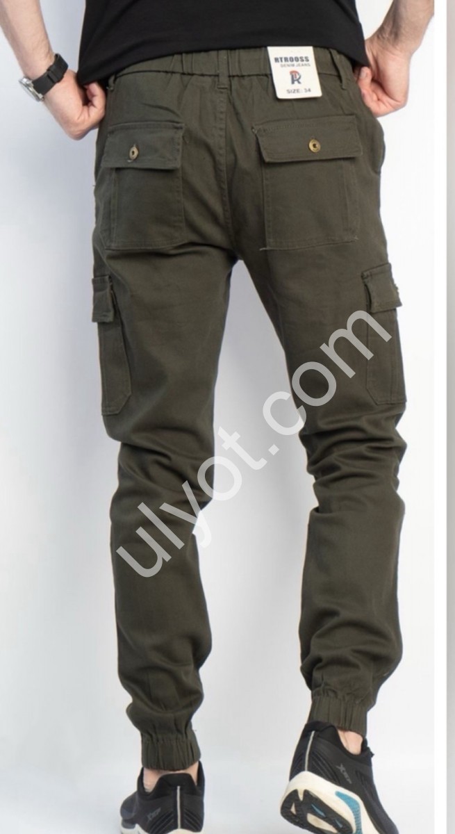 ДЖИНСЫ RTROOSS (30-36) КАРГО ХАКИ 8078-2