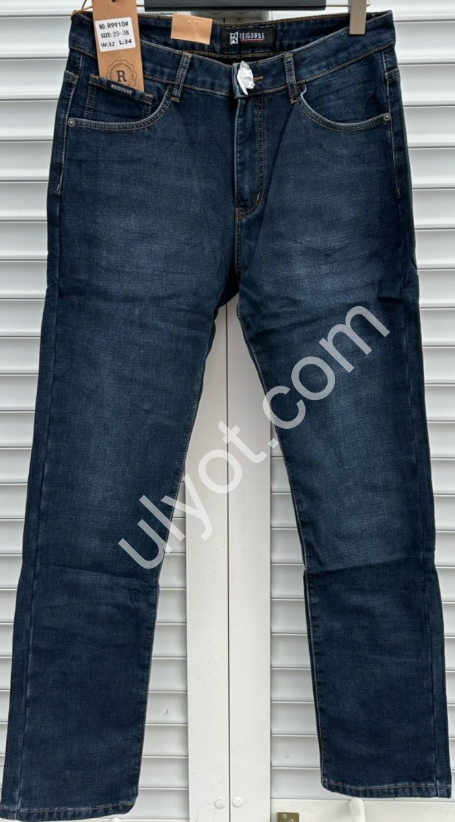 ДЖИНСЫ REIGOUSE (29-38) ФЛИС Т.СИНИЙ 9910