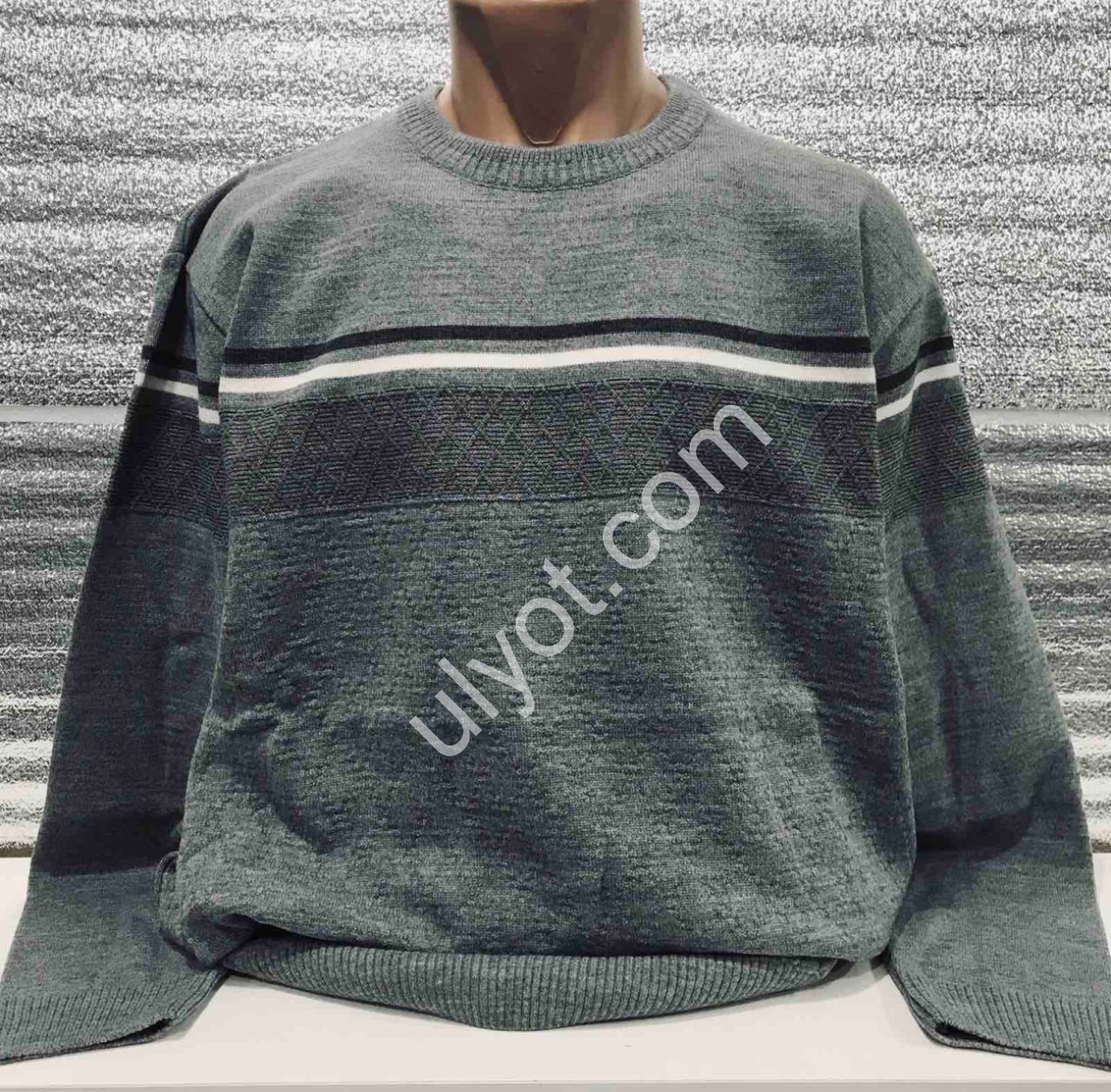 СВИТЕР DEVANTI (3XL-5XL) СЕРЫЙ 73509-1