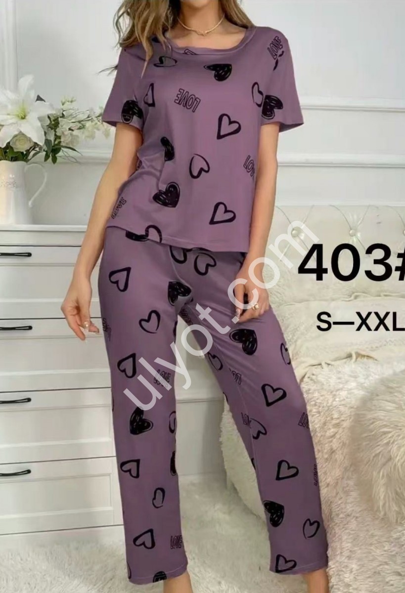 ПИЖАМА (S-2XL) ФИОЛЕТ 403