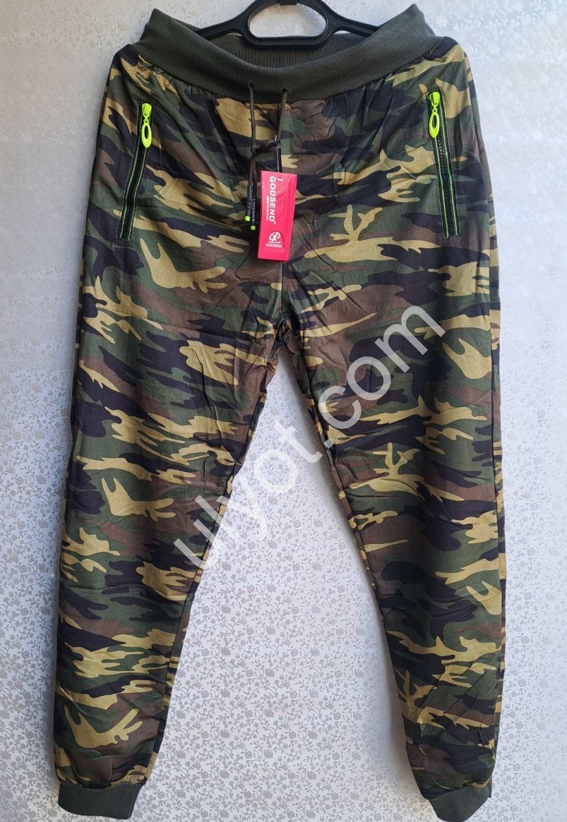 СПОРТ.ШТАНИ (M-3XL) МАНЖЕТ ХАКІ 613/1