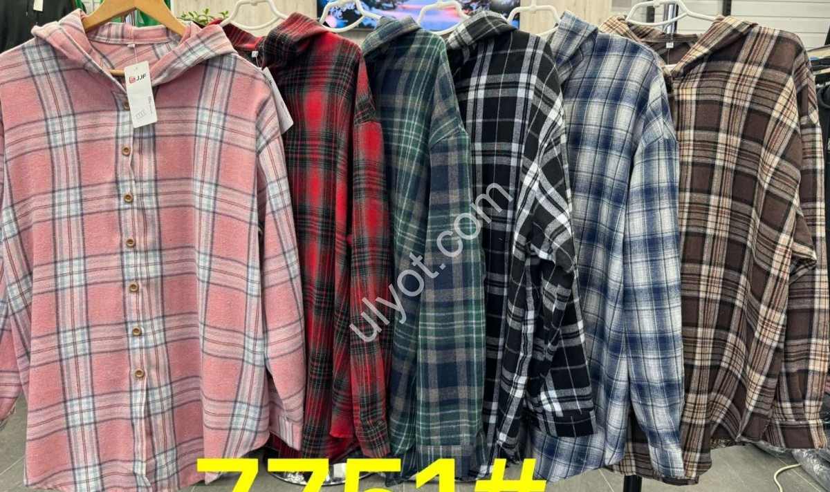 СОРОЧКА (3XL-6XL) ЧЕРВОНИЙ 7751