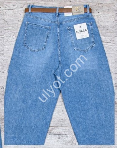 ДЖИНСЫ M.SARA (L-4XL) СИНИЙ 165-4B