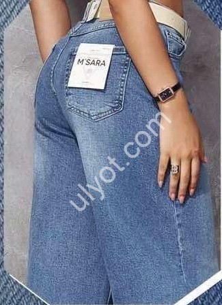 ДЖИНСИ M.SARA (XS-XL) Т.СИНІЙ 1395-H