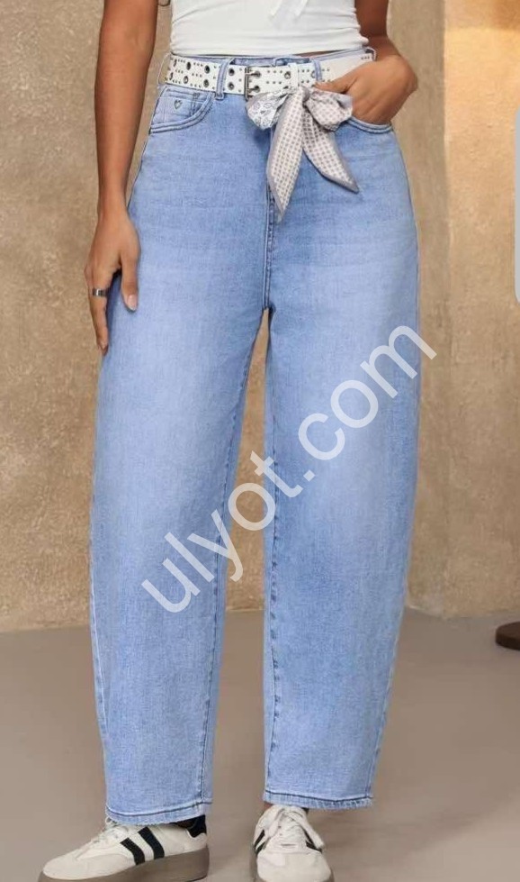 ДЖИНСЫ M.SARA (XS-XL) СИНИЙ 1393-5