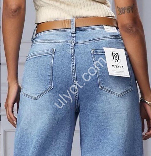 ДЖИНСИ M.SARA (S-2XL) СИНІЙ 1125-4