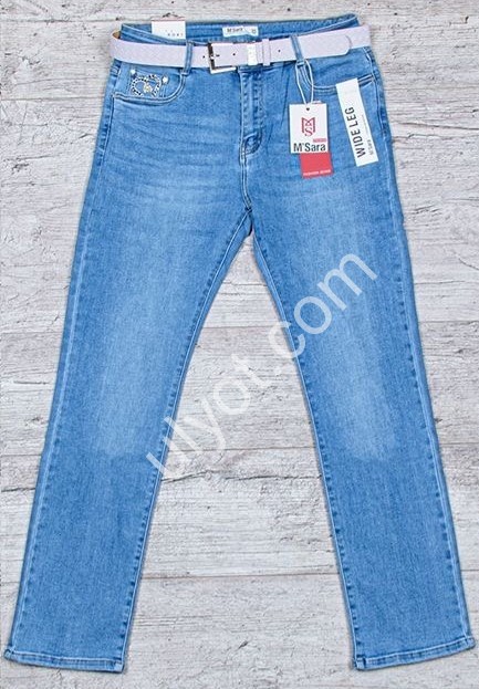 ДЖИНСИ M.SARA (31-42) СИНІЙ 7567-4B
