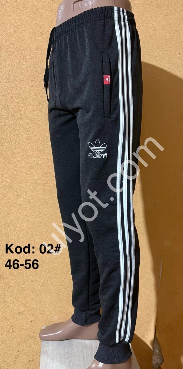 СПОРТ.ШТАНЫ A01 (46-56) МАНЖЕТ ГРАФИТ 02