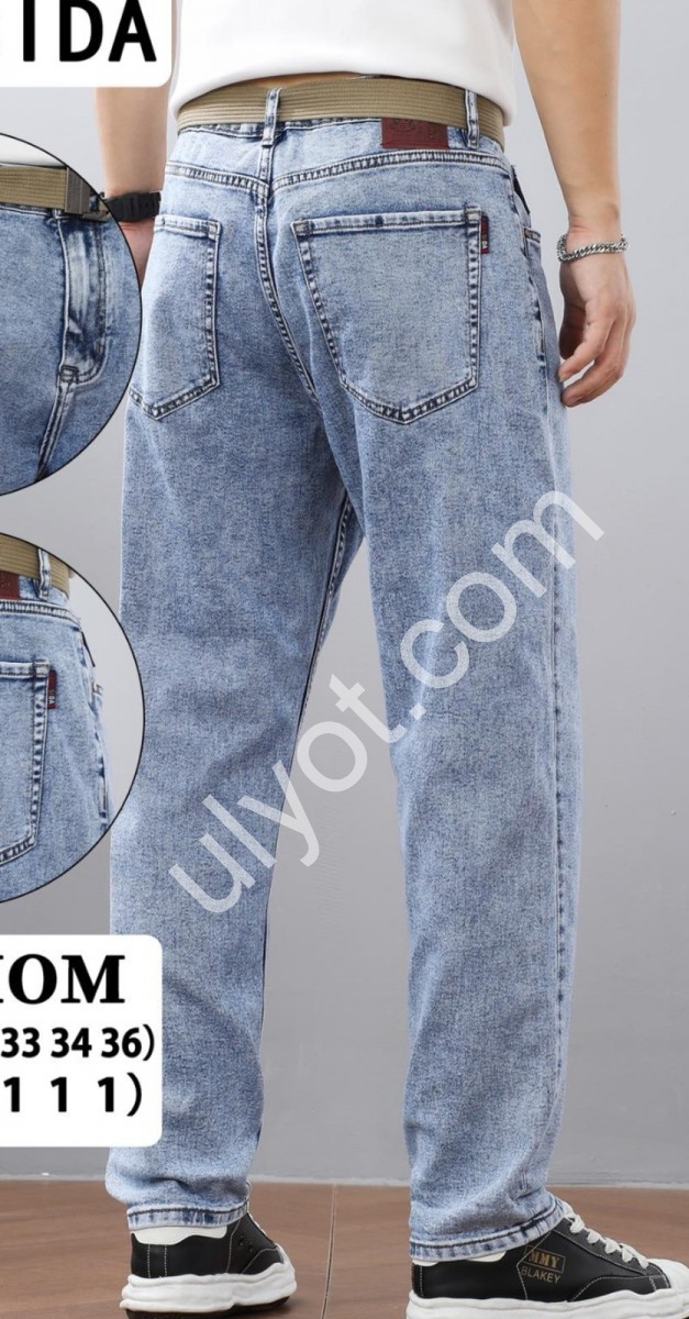 ДЖИНСЫ FANGSIDA (28-36) ГОЛУБОЙ 8873