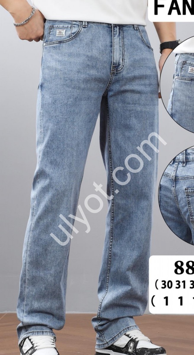 ДЖИНСЫ FANGSIDA (30-38) ГОЛУБОЙ 8887