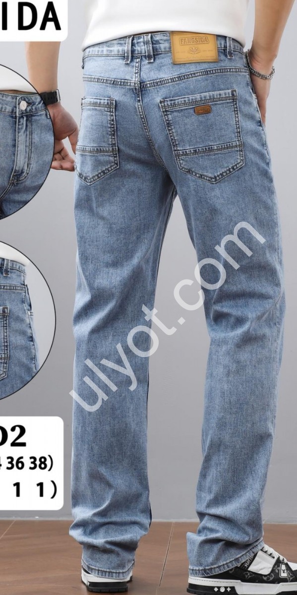 ДЖИНСЫ FANGSIDA (30-38) ГОЛУБОЙ 8887