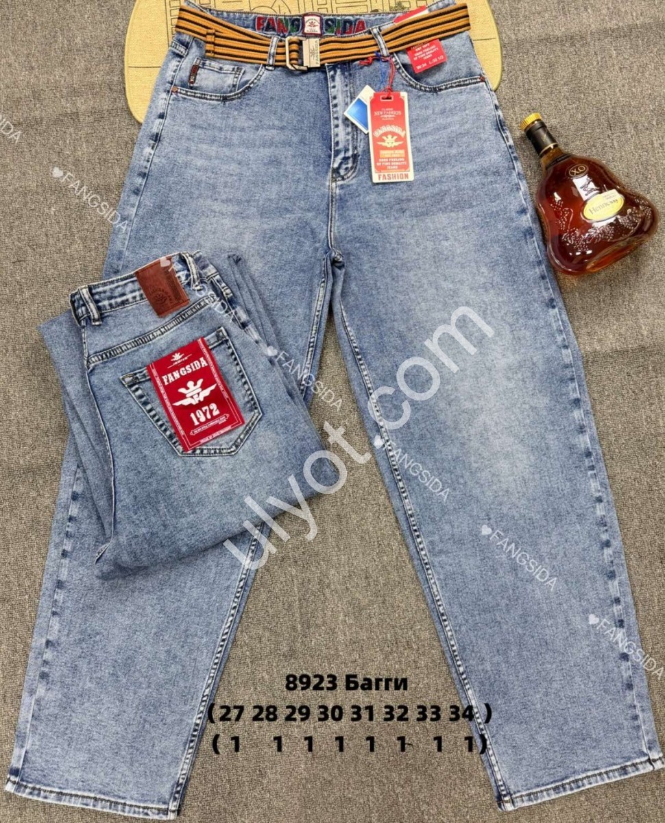 ДЖИНСЫ FANGSIDA (27-34) СИНИЙ 8923