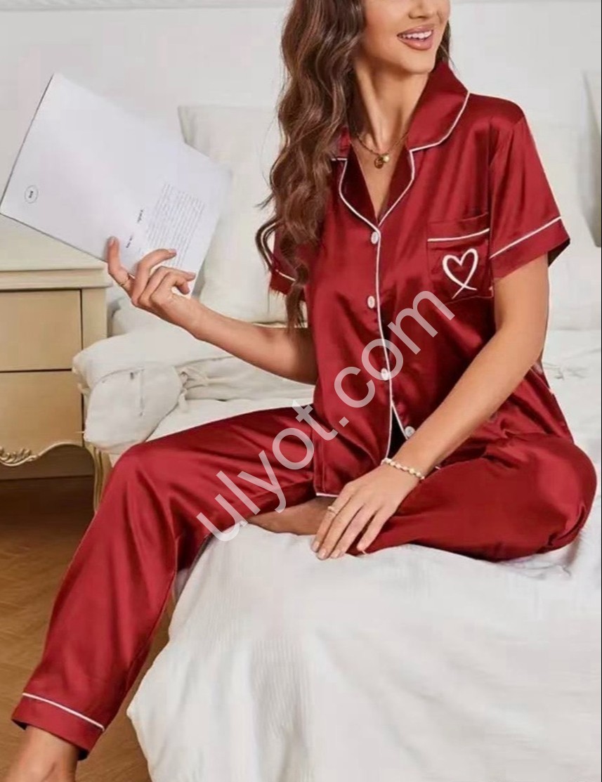 ПИЖАМА (M-3XL) КРАСНЫЙ 70518