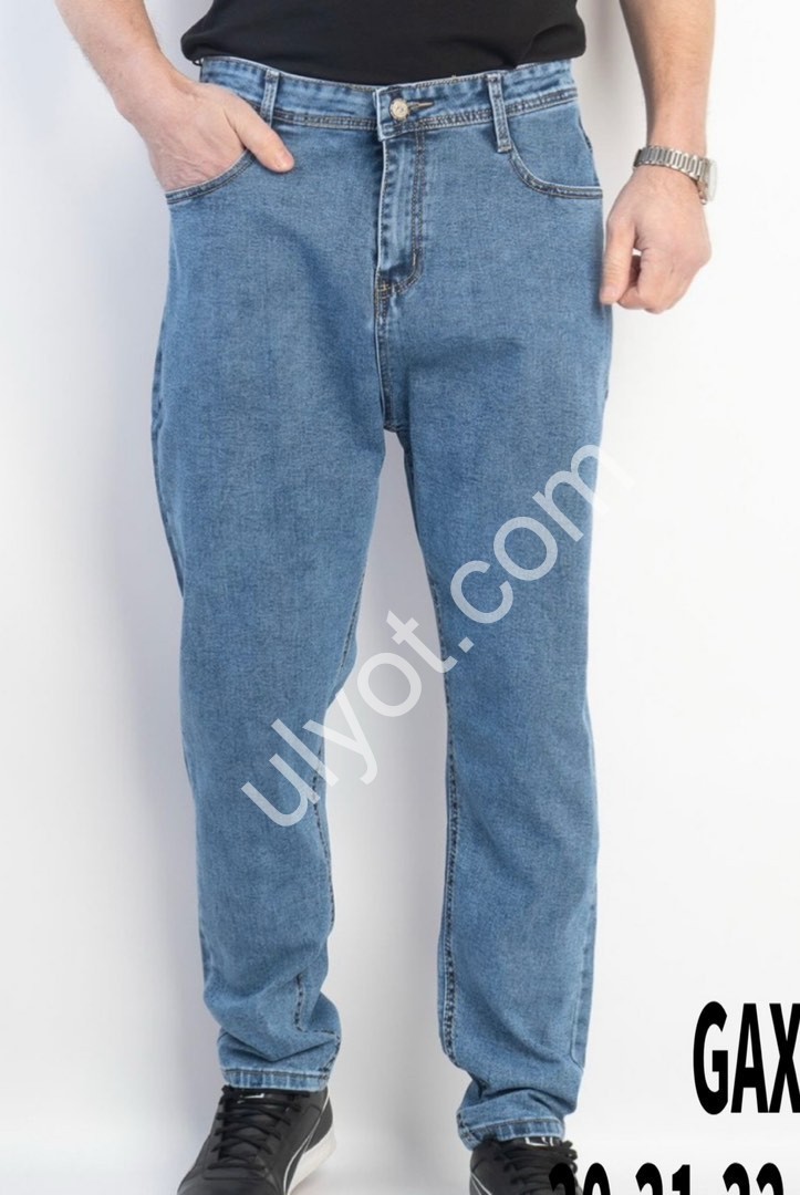 ДЖИНСЫ GAXGAX (30-40) СИНИЙ 1203