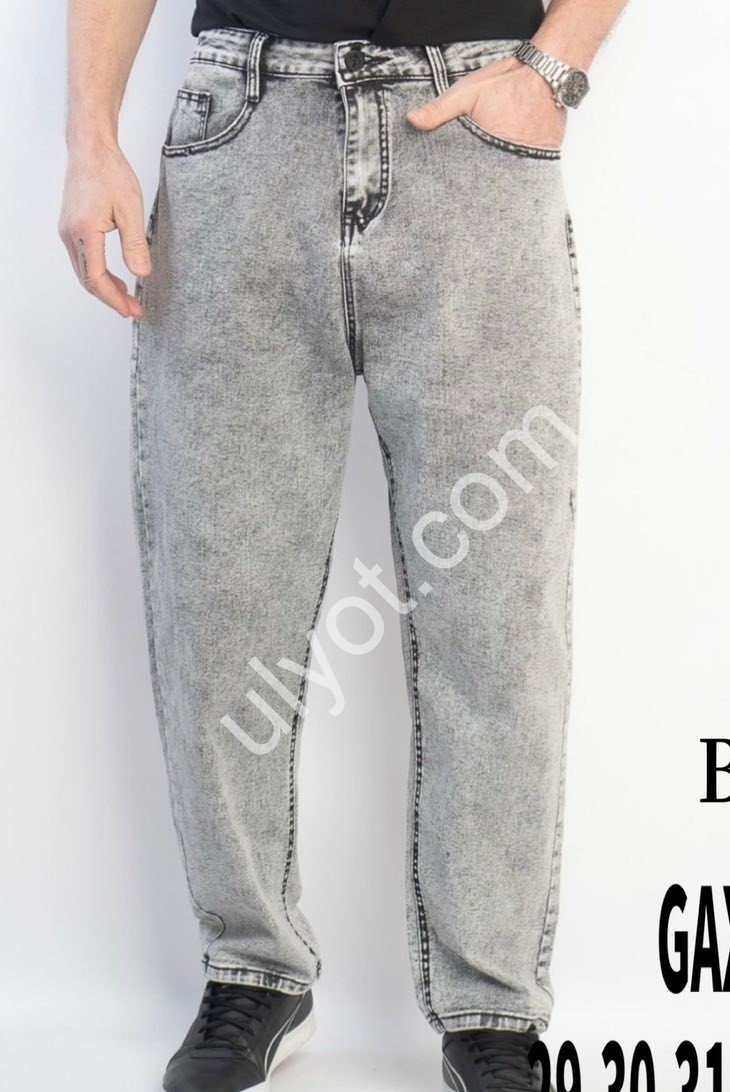 ДЖИНСЫ GAXGAX (29-38) СЕРЫЙ 1251