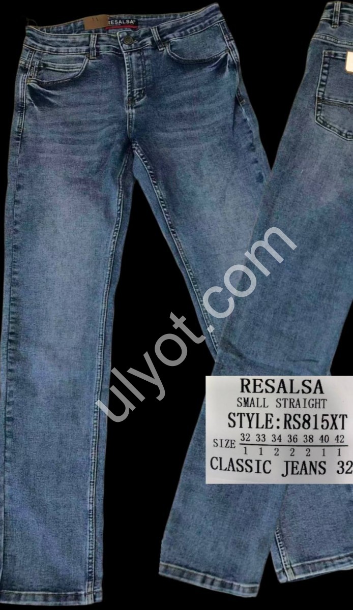 ДЖИНСЫ RESALSA (32-42) СИНИЙ 815