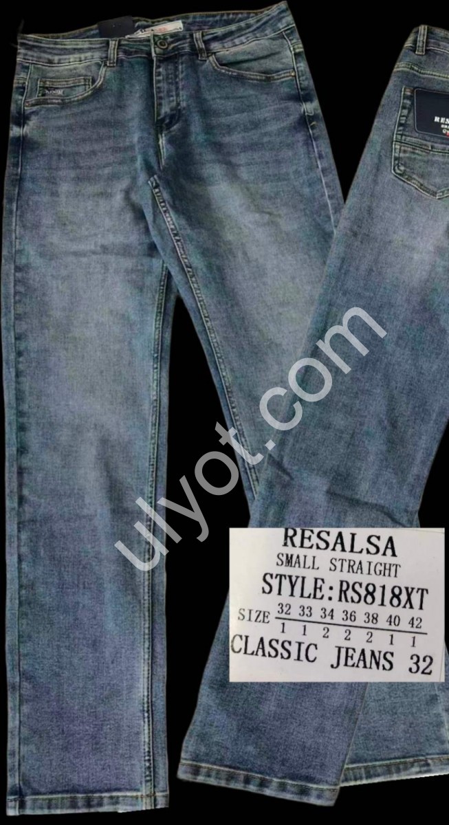 ДЖИНСЫ RESALSA (32-42) СИНИЙ 818