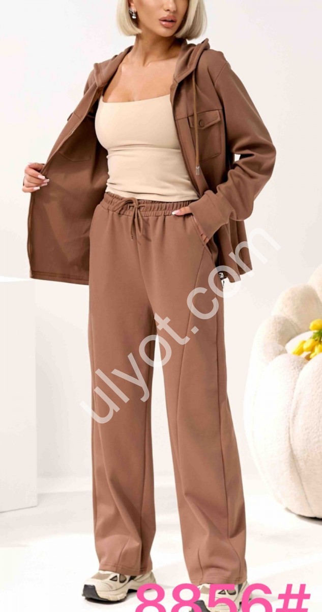 КОСТЮМ JJF (L-4XL) ПРЯМОЙ СВ.СЕРЫЙ 8856