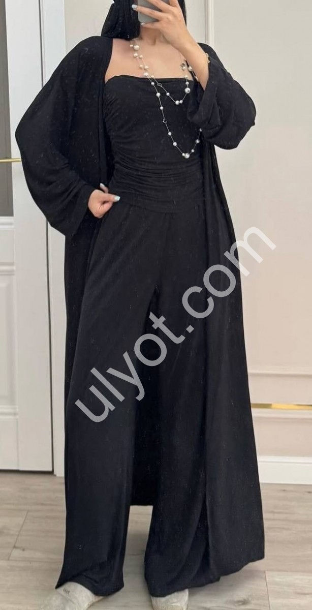 КОСТЮМ  ТРОЙКА (42-46) ЧЕРНЫЙ 764