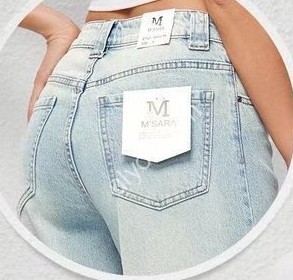 ДЖИНСЫ M.SARA (XS-XL) ГОЛУБОЙ 932-5H