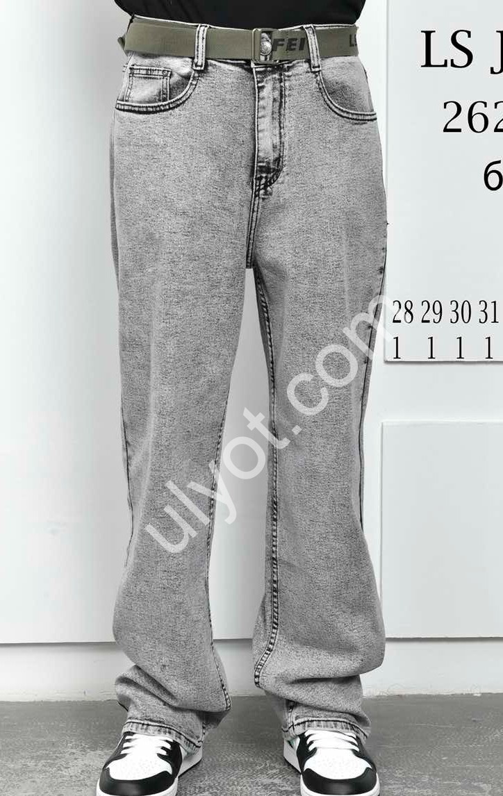 ДЖИНСЫ LS JEANS (28-36) СЕРЫЙ 262-1