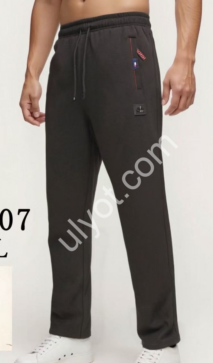 СПОРТ.ШТАНИ (M-3XL) ПРЯМИЙ Т.СИНІЙ 2807