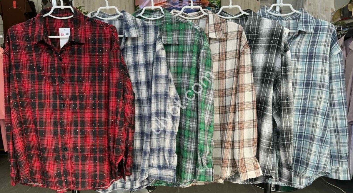 Фото 2 СОРОЧКА (XL-4XL) КАМ'ЯНИ ЗЕЛЕНИЙ 7759