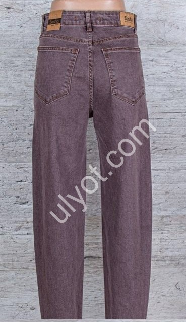 ДЖИНСЫ SASHA (26-31) СТРАЗЫ ШОКОЛАД 2895