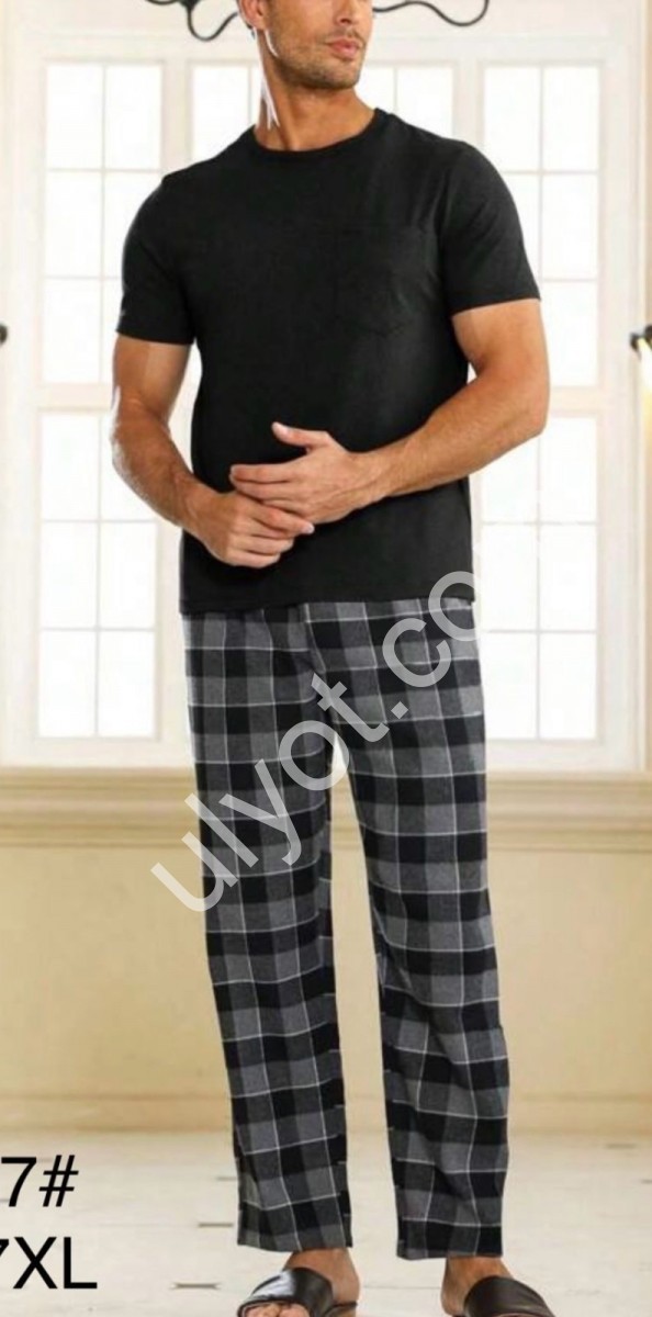 ПИЖАМА (3XL-7XL) ЧЕРНЫЙ 70337