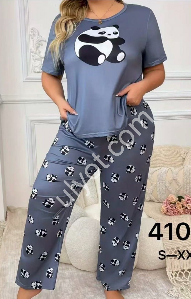 ПИЖАМА (S-2XL) СЕРЫЙ 410